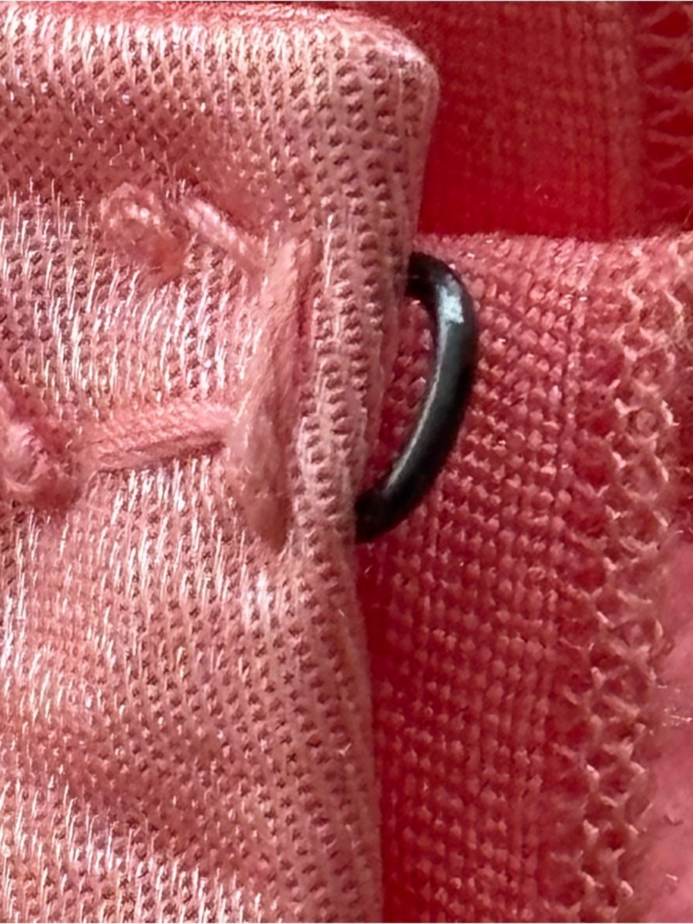 ❤️2/$15 or 3/$2Chico’s Coral Pink Ruffled Front Jacket, Size 3/Women’s XL - Picture 10 of 11